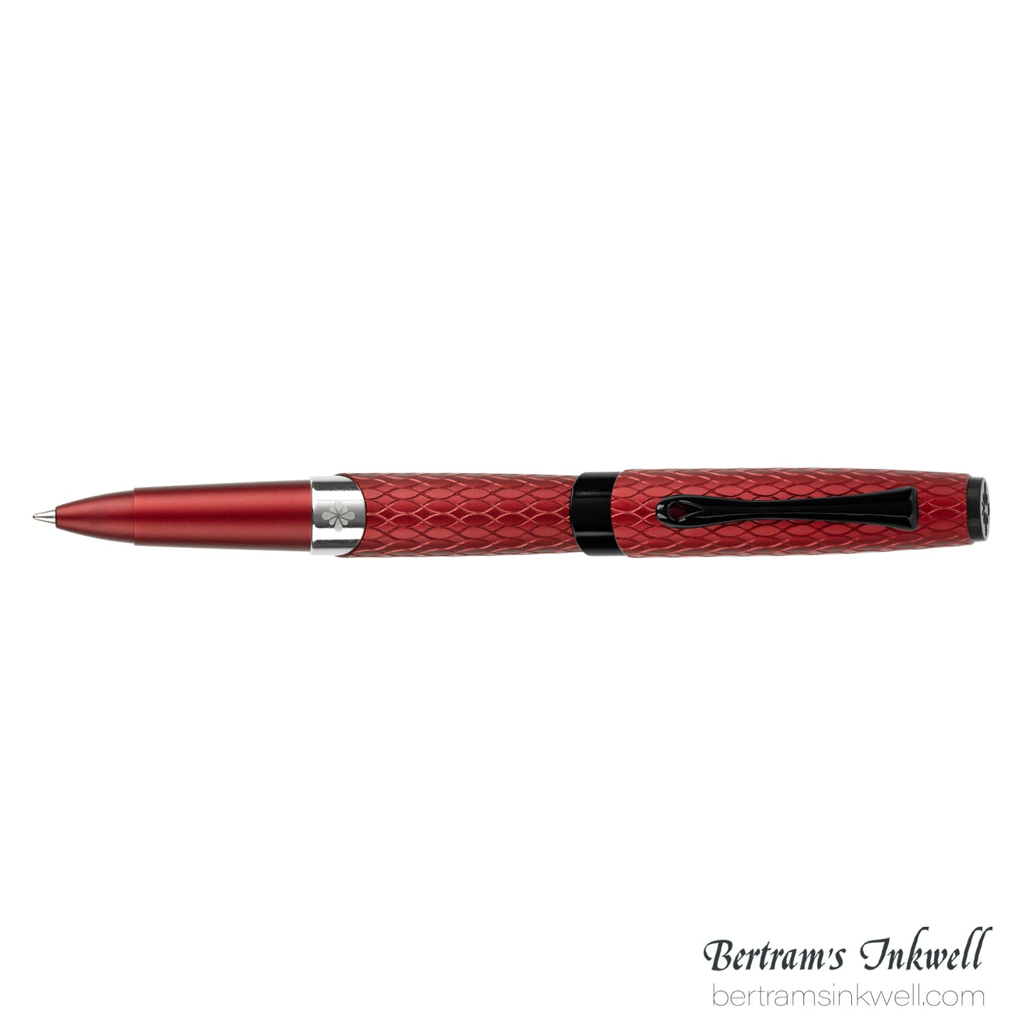Diplomat Cobra Burgundy Red Guilloche Rollerball