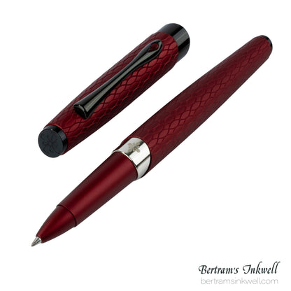 Diplomat Cobra Burgundy Red Guilloche Rollerball