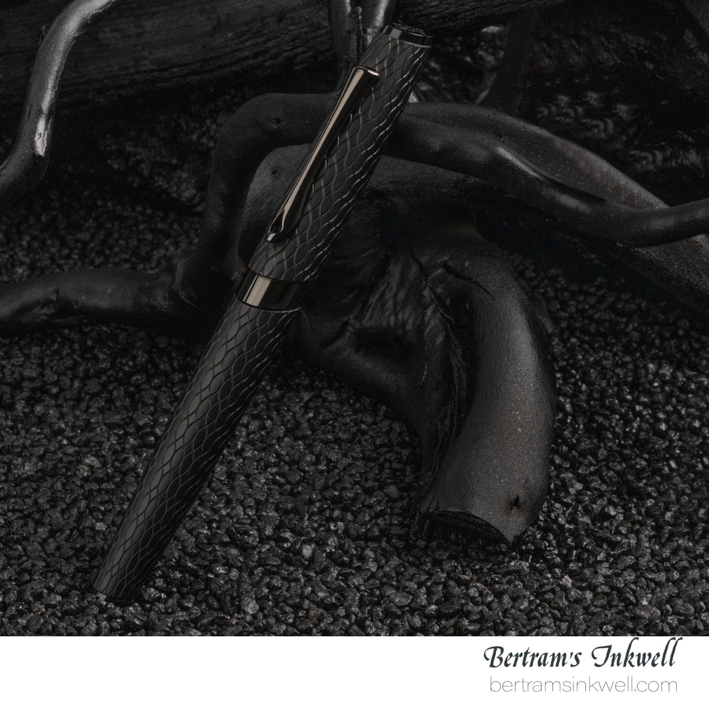 Diplomat Cobra Matte Black Guilloche Fountain Pen