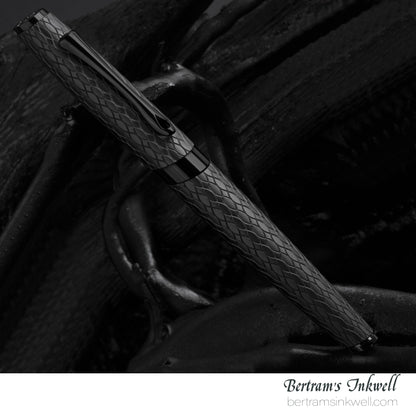 Diplomat Cobra Matte Black Guilloche Fountain Pen