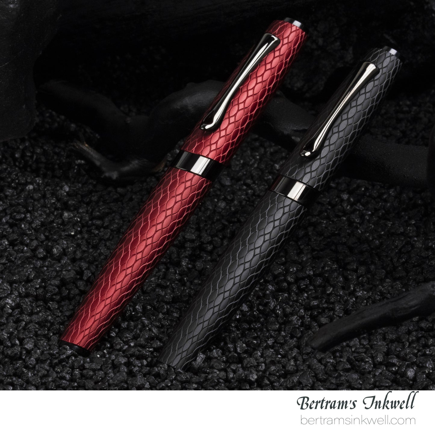 Diplomat Cobra Matte Black Guilloche Fountain Pen