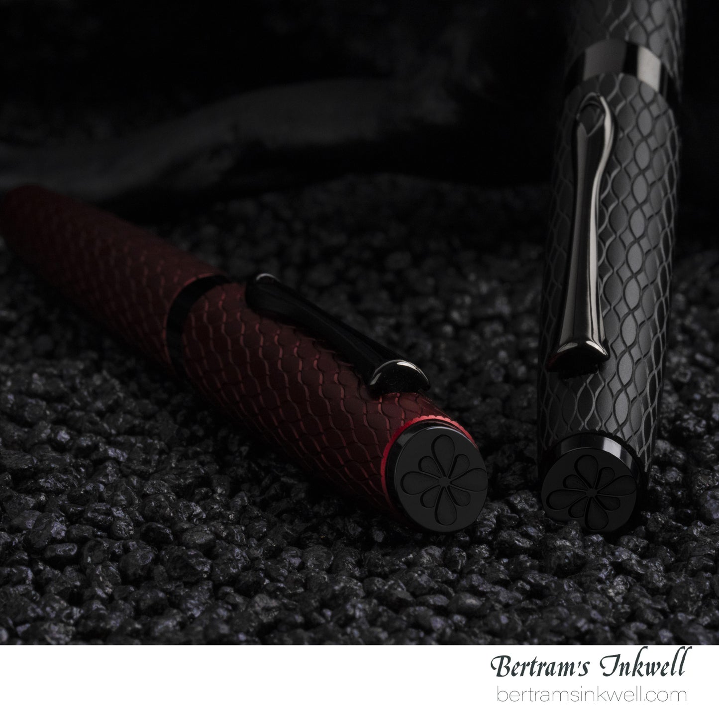 Diplomat Cobra Matte Black Guilloche Fountain Pen