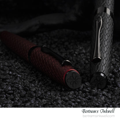 Diplomat Cobra Matte Black Guilloche Fountain Pen