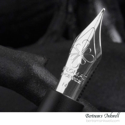 Diplomat Cobra Matte Black Guilloche Fountain Pen