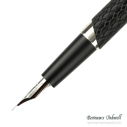 Diplomat Cobra Matte Black Guilloche Fountain Pen