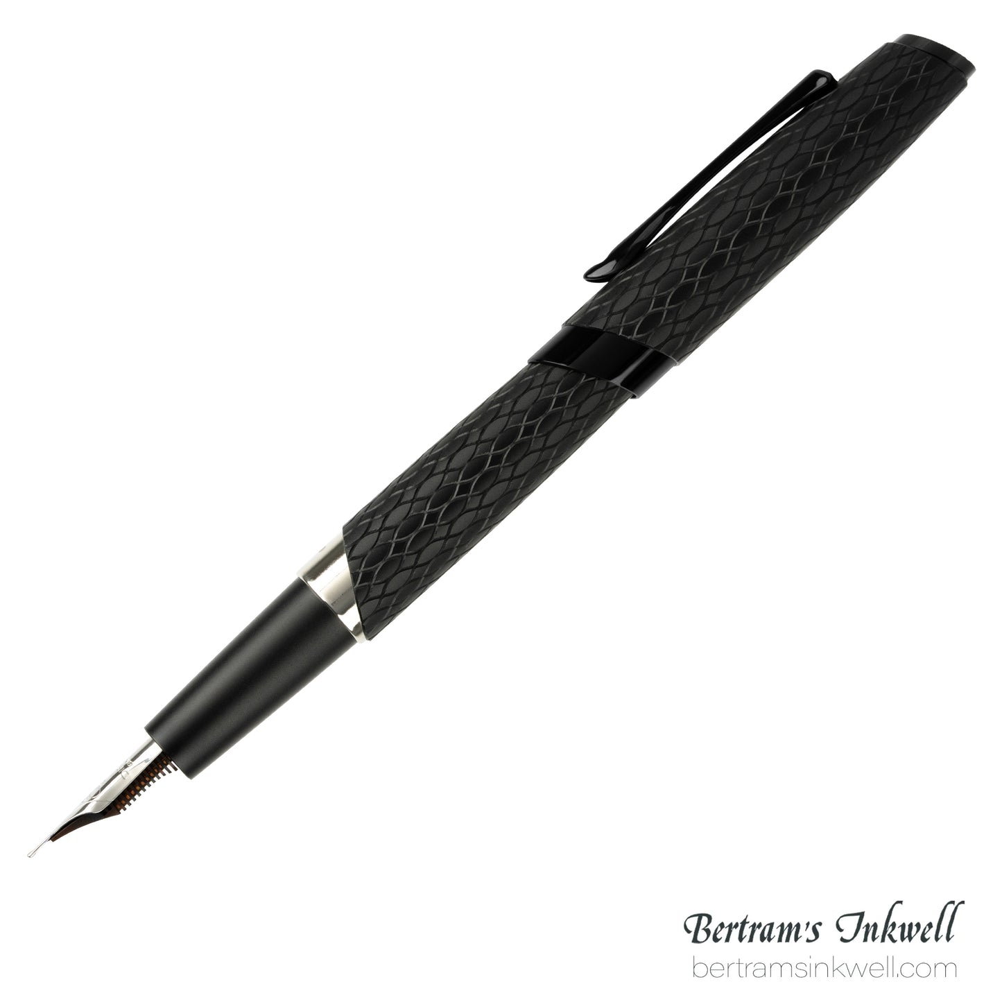 Diplomat Cobra Matte Black Guilloche Fountain Pen
