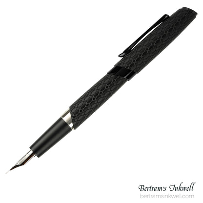 Diplomat Cobra Matte Black Guilloche Fountain Pen