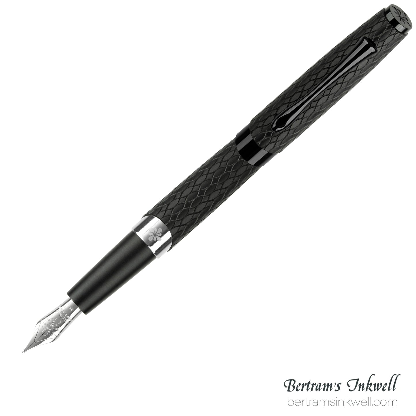 Diplomat Cobra Matte Black Guilloche Fountain Pen