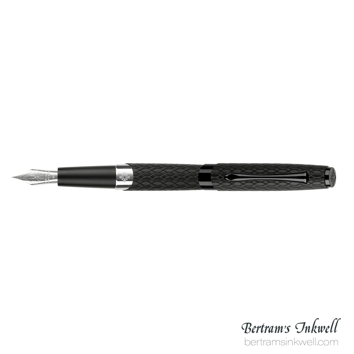 Diplomat Cobra Matte Black Guilloche Fountain Pen