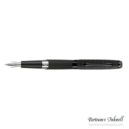 Diplomat Cobra Matte Black Guilloche Fountain Pen