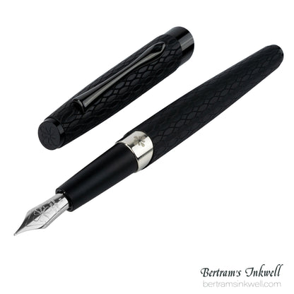 Diplomat Cobra Matte Black Guilloche Fountain Pen