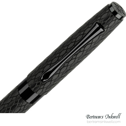 Diplomat Cobra Matte Black Guilloche Fountain Pen
