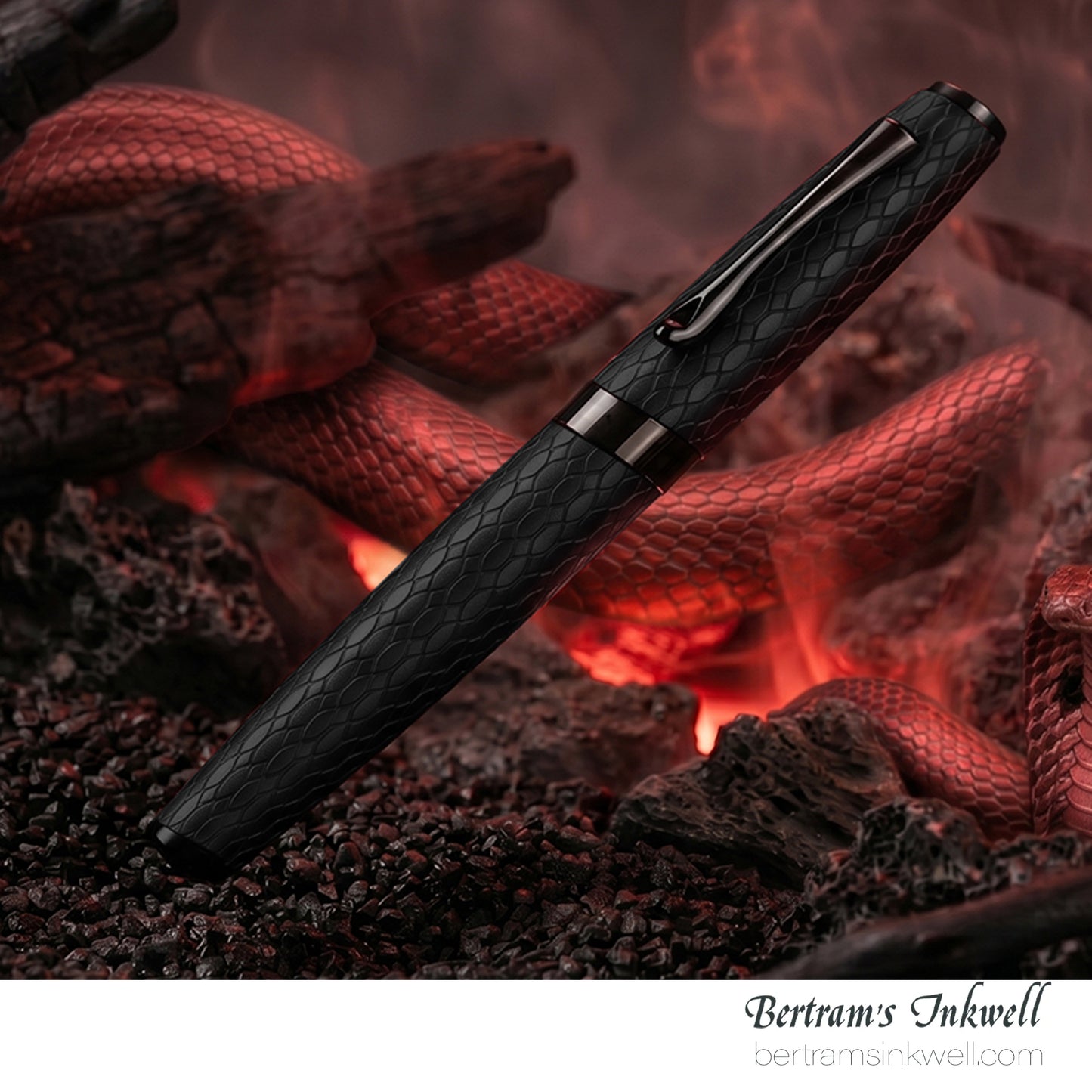 Diplomat Cobra Matte Black Guilloche Fountain Pen