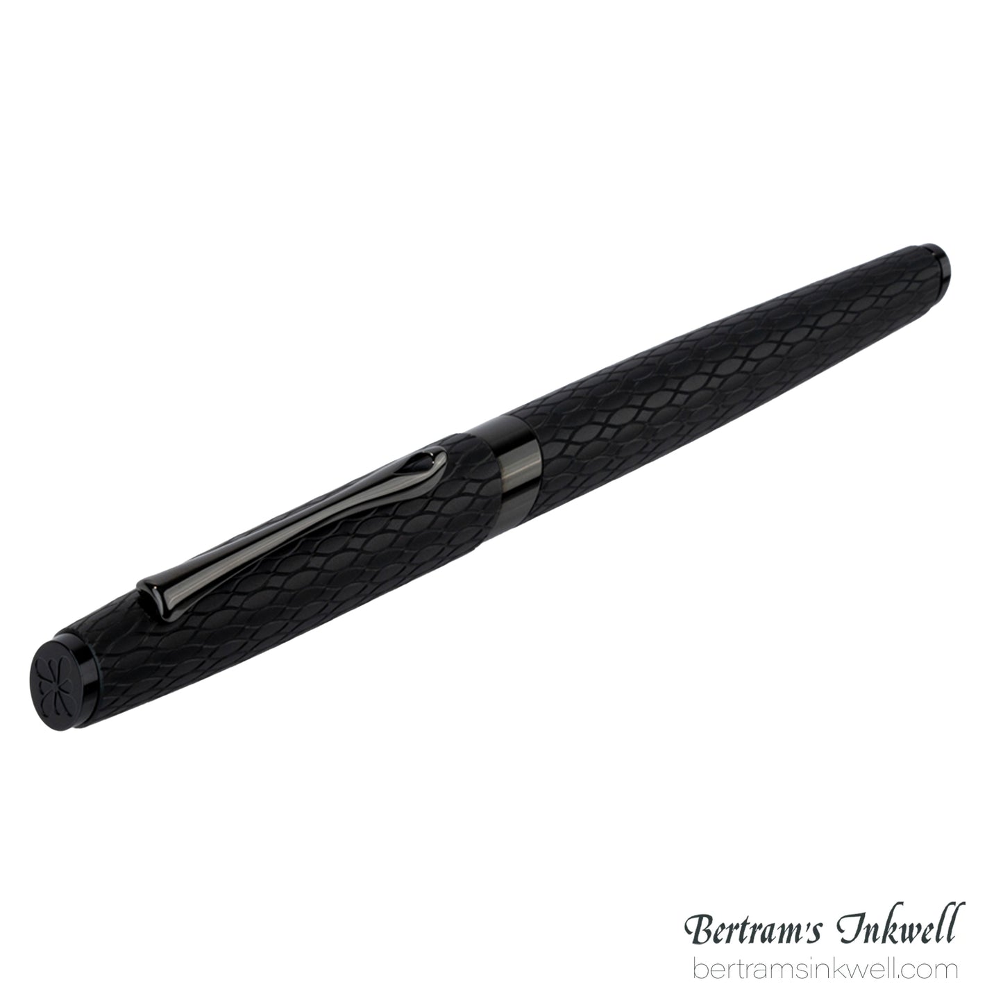 Diplomat Cobra Matte Black Guilloche Fountain Pen