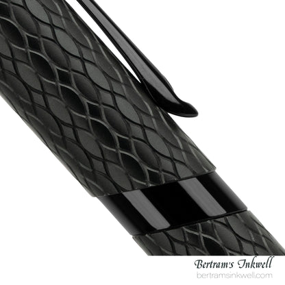 Diplomat Cobra Matte Black Guilloche Fountain Pen