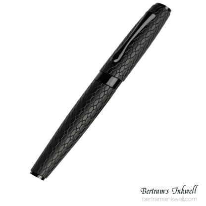 Diplomat Cobra Matte Black Guilloche Fountain Pen