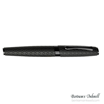 Diplomat Cobra Matte Black Guilloche Fountain Pen