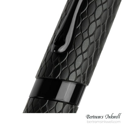 Diplomat Cobra Matte Black Guilloche Fountain Pen