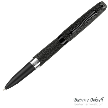 Diplomat Cobra Matte Black Guilloche Rollerball