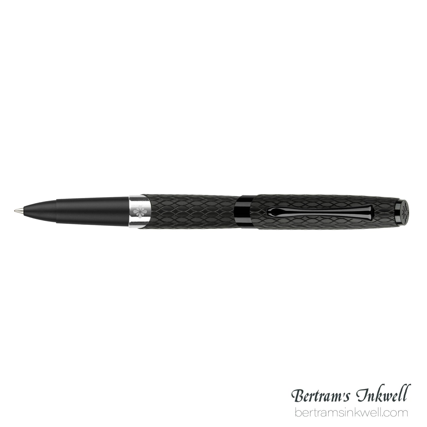 Diplomat Cobra Matte Black Guilloche Rollerball