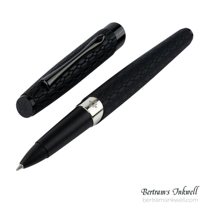 Diplomat Cobra Matte Black Guilloche Rollerball