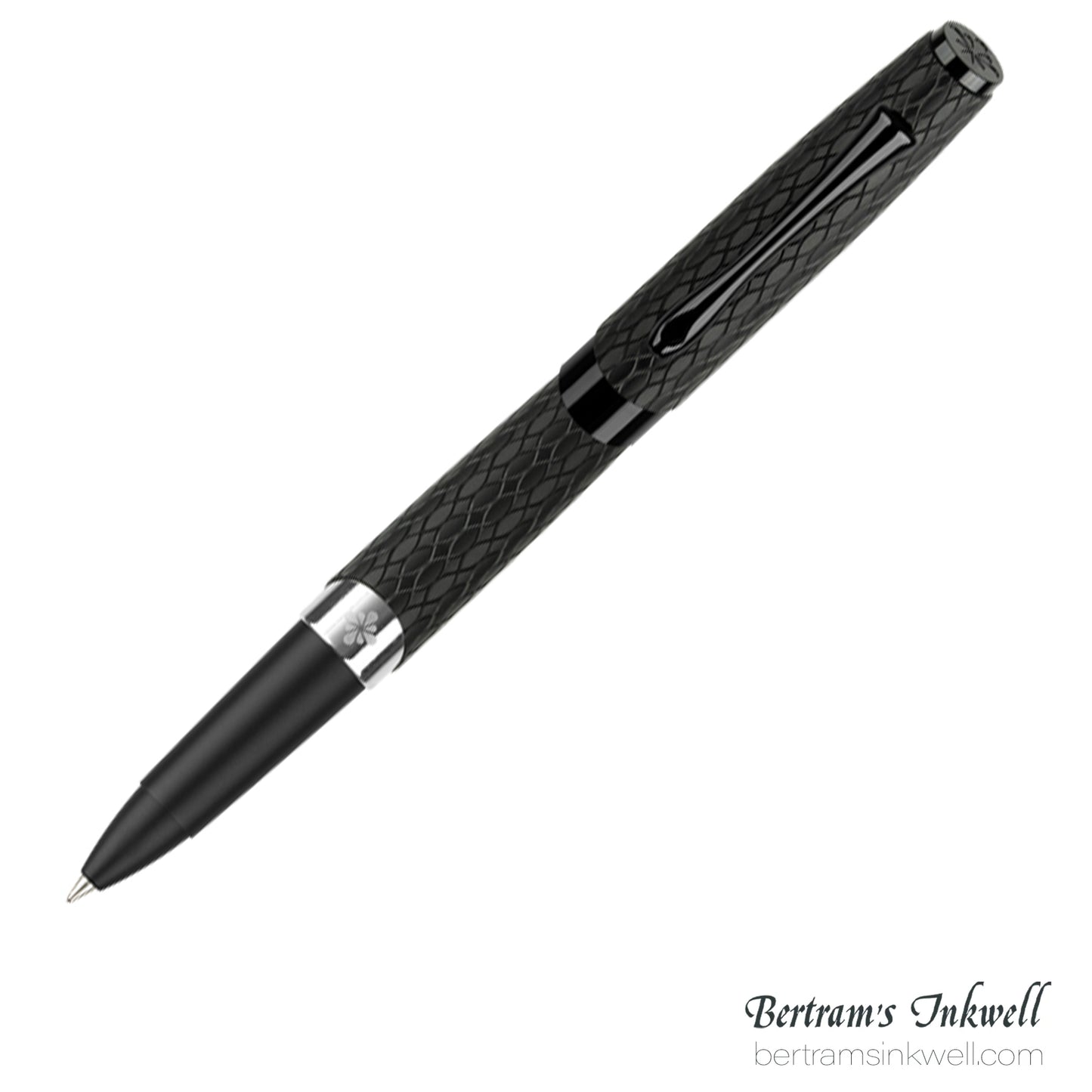 Diplomat Cobra Matte Black Guilloche Rollerball