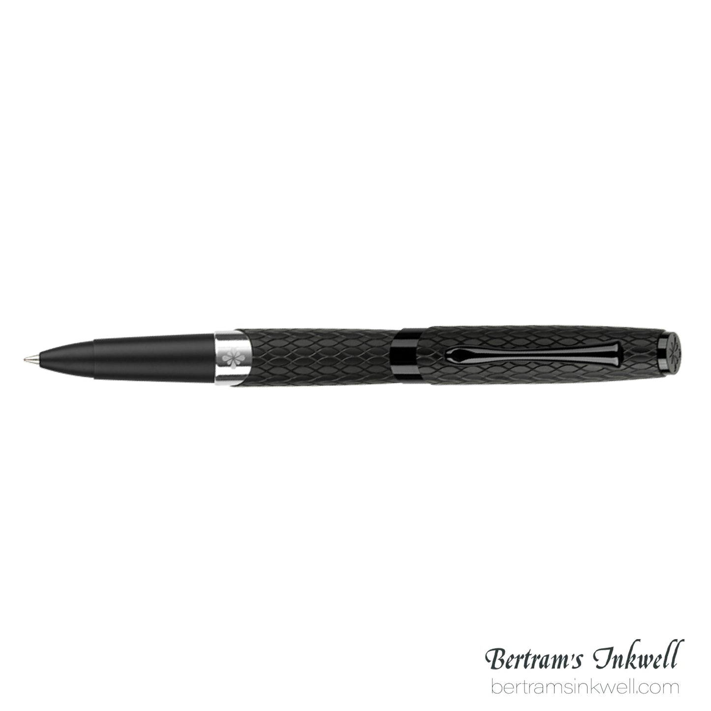 Diplomat Cobra Matte Black Guilloche Rollerball