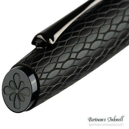 Diplomat Cobra Matte Black Guilloche Fountain Pen
