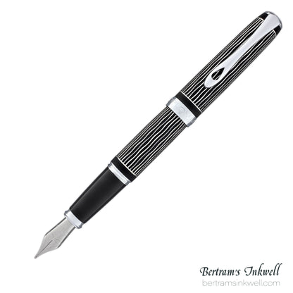 Diplomat Excellence A+ (A Plus) Wave Guilloche Lapis Black Fountain Pen