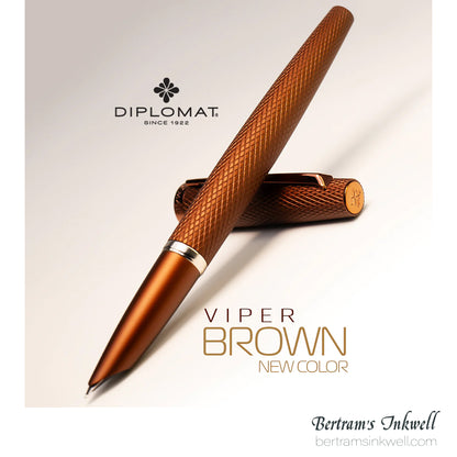 Diplomat Viper Brown Guilloche Fountain Pen