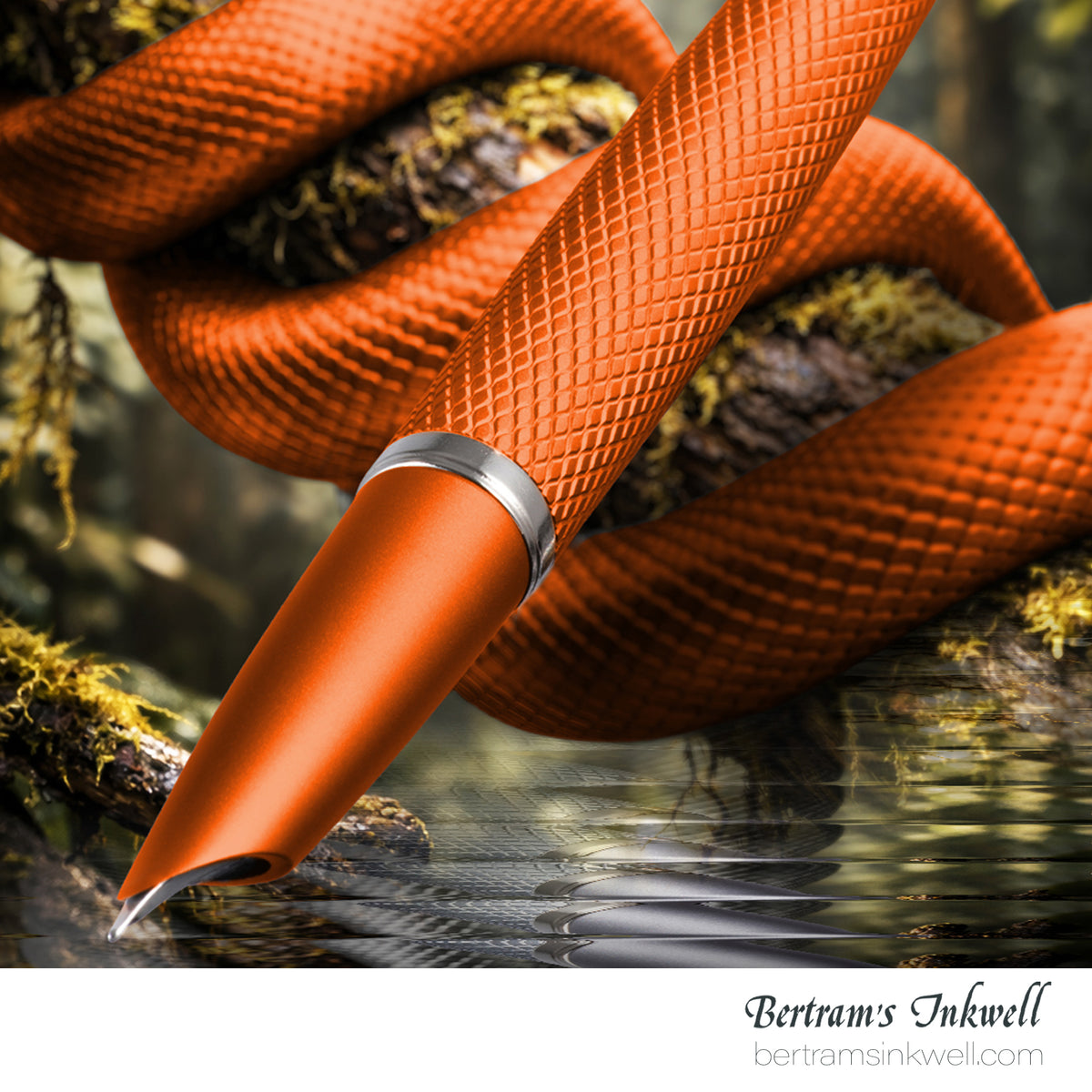 Diplomat Viper Orange Guilloche Fountain Pen