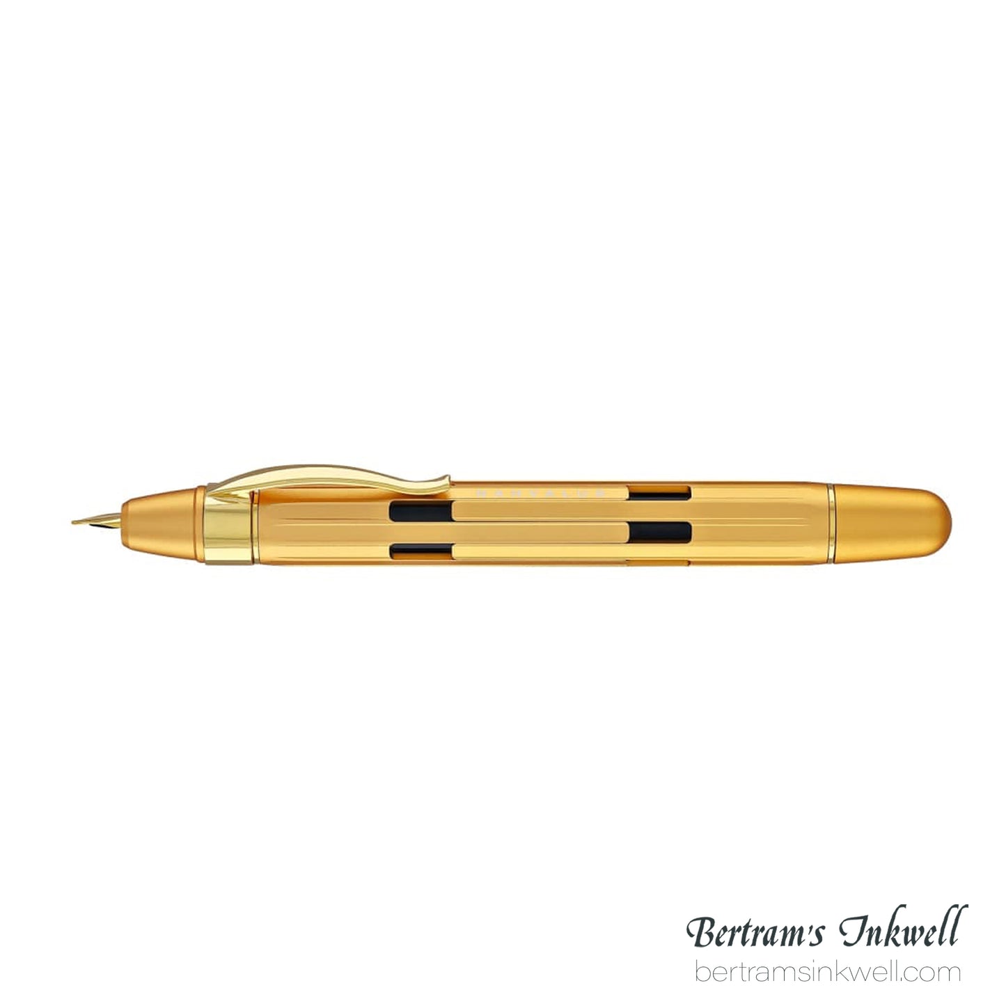 Nahvalur Eclipse Retractable Fountain Pen in Pure Gold