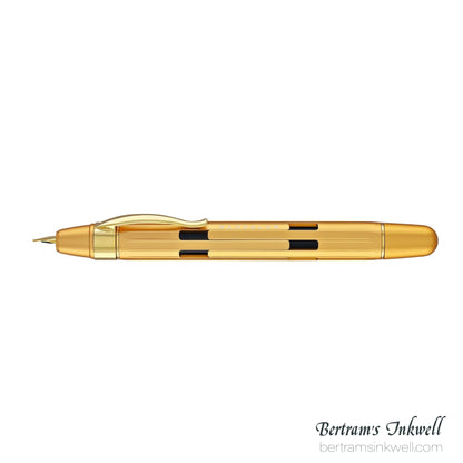 Nahvalur Eclipse Retractable Fountain Pen in Pure Gold