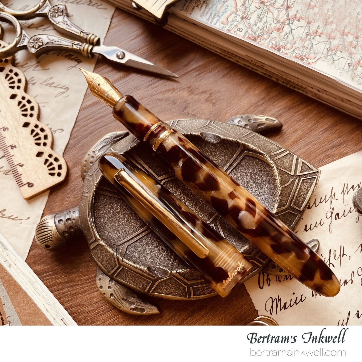 Esterbrook Estie Tortoise Regular Size Gold Trim Fountain Pen