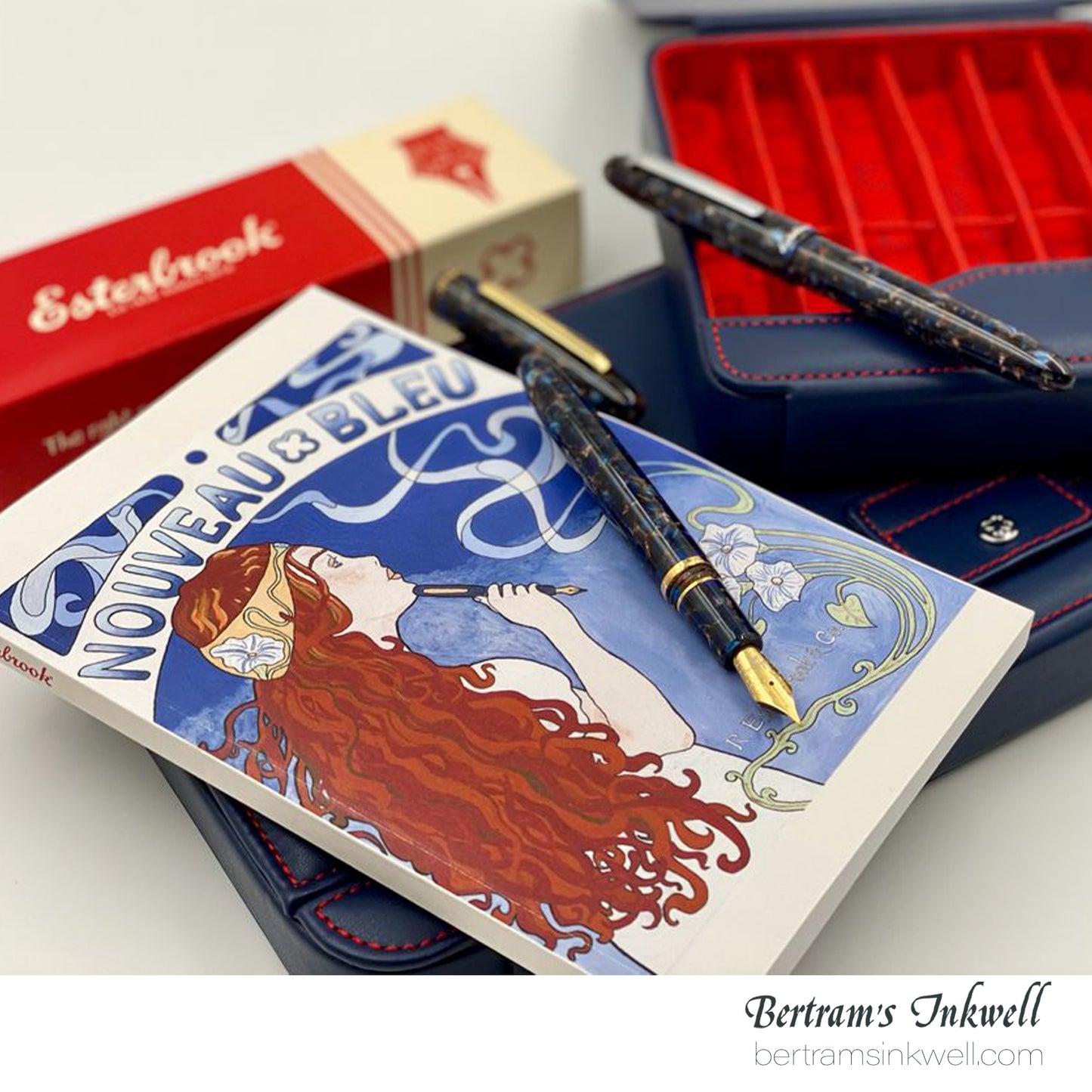 Esterbrook Estie Nouveau Bleu Regular Size Gold Trim Fountain Pen