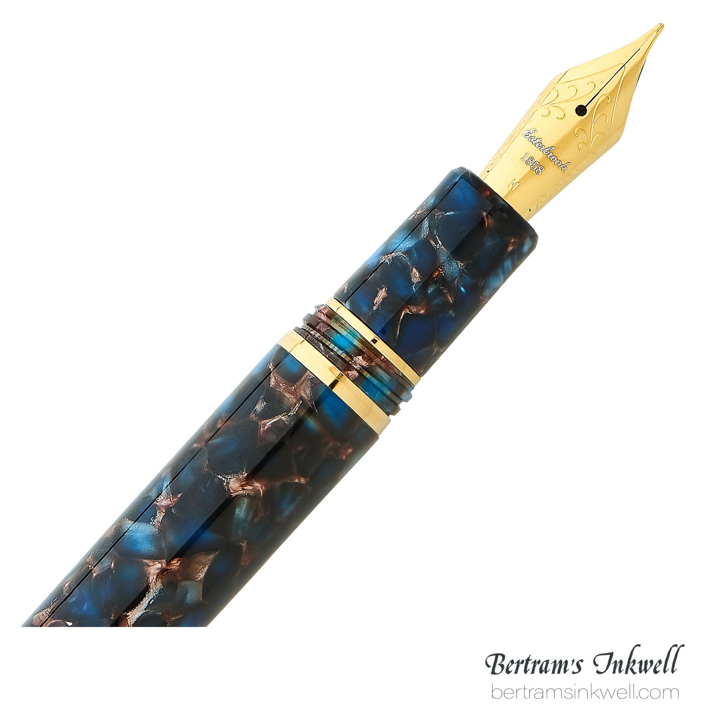 Esterbrook Estie Nouveau Bleu Regular Size Gold Trim Fountain Pen