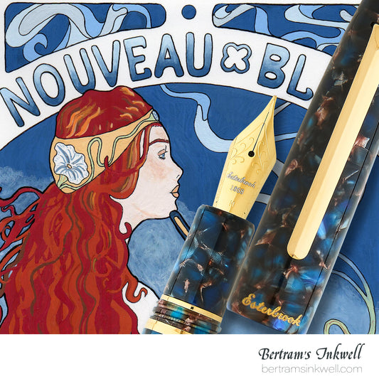 Esterbrook Estie Nouveau Bleu Regular Size Gold Trim Fountain Pen