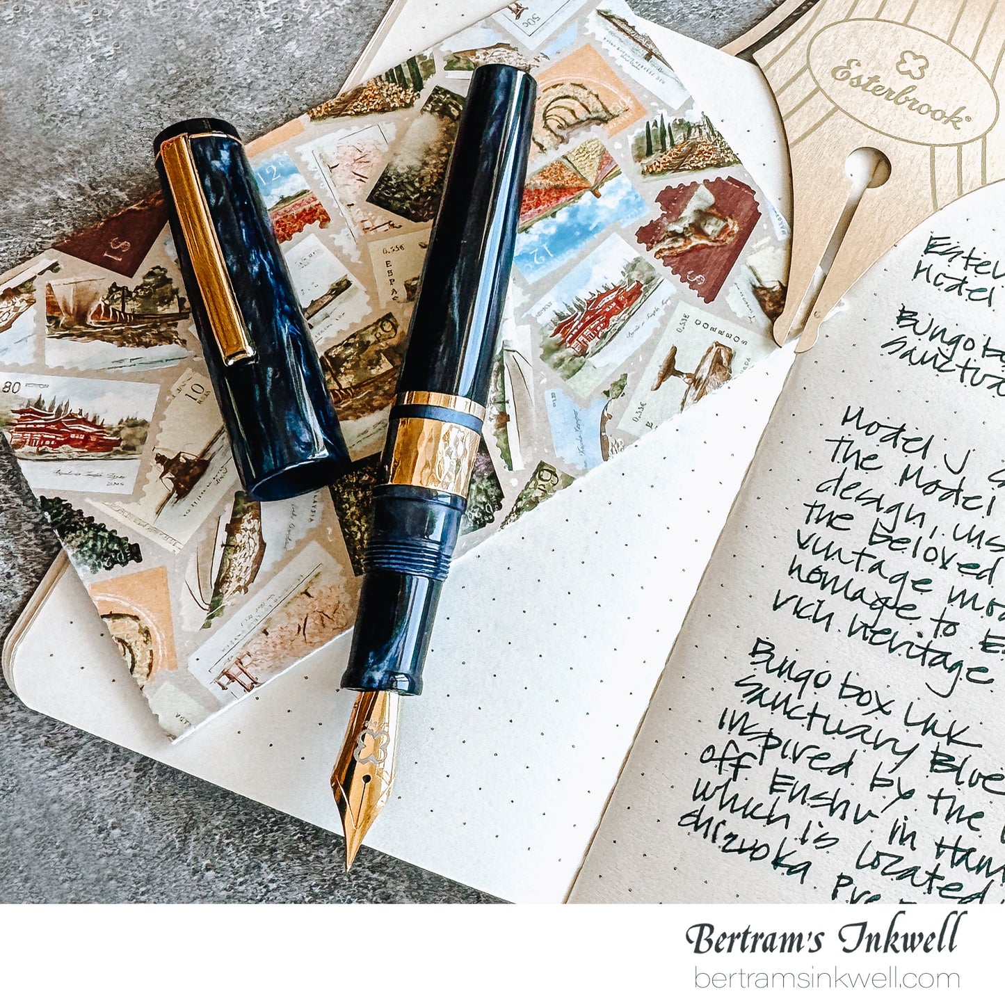 Esterbrook Model J Chatoyant Acrylic Capri Blue Fountain Pen