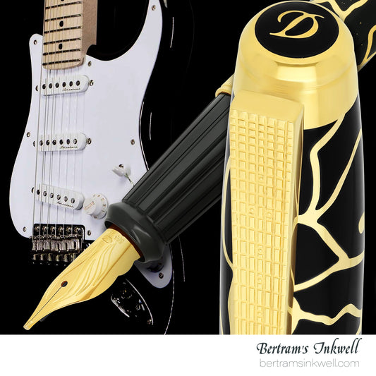 ST Dupont Line D Eternity Large Fender Black & Golden Fountain Pen