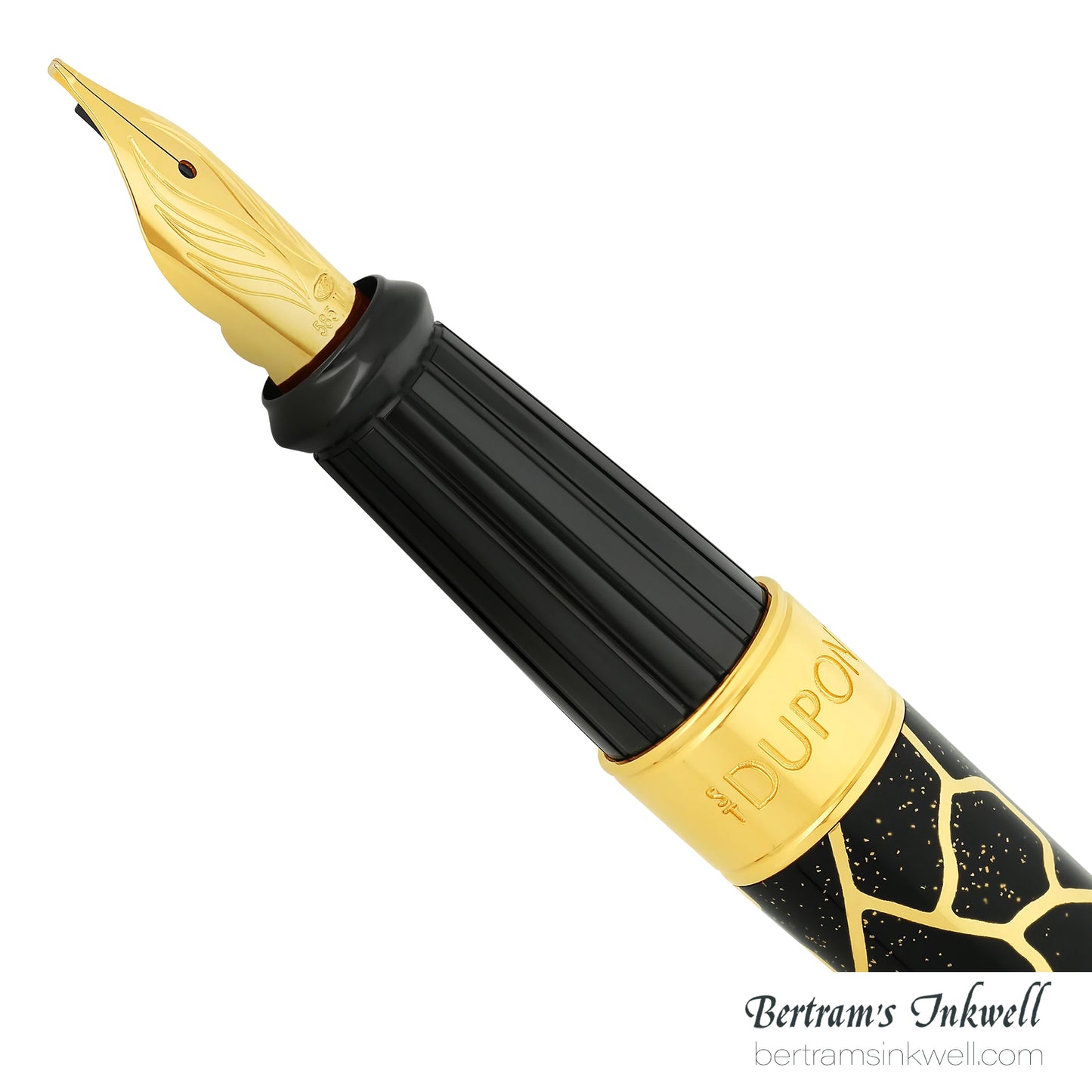 ST Dupont Line D Eternity Large Fender Black & Golden Fountain Pen