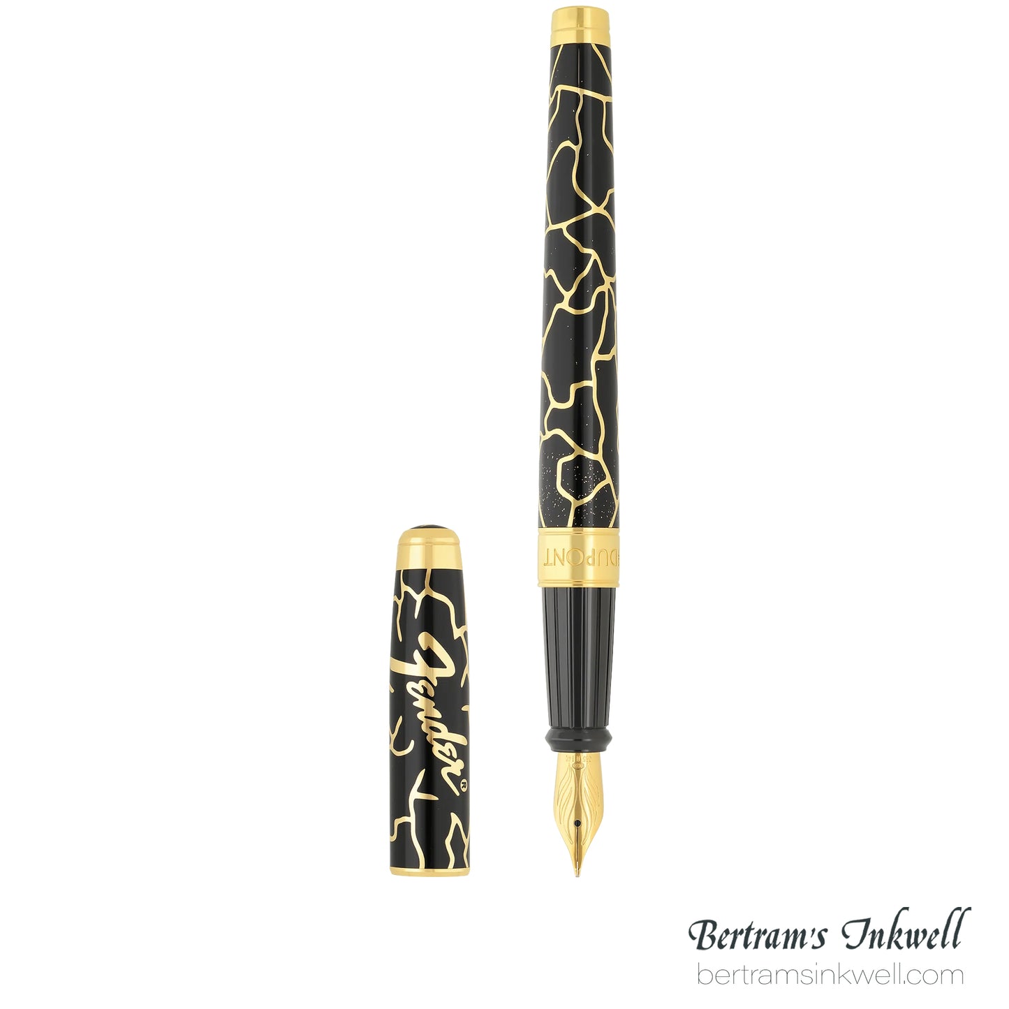 ST Dupont Line D Eternity Large Fender Black & Golden Fountain Pen
