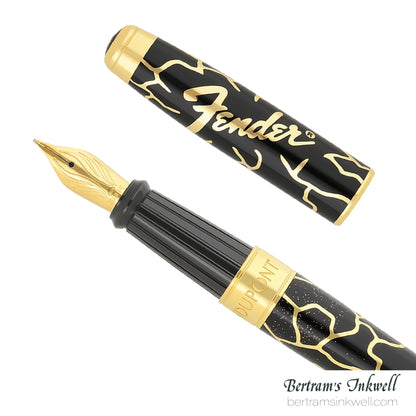 ST Dupont Line D Eternity Large Fender Black & Golden Fountain Pen