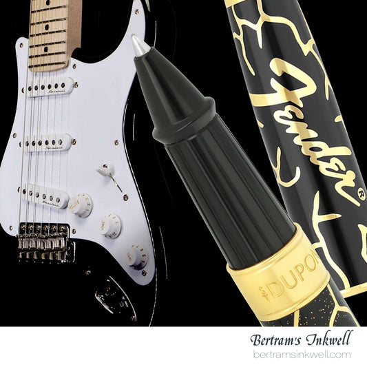 ST Dupont Line D Eternity Large Fender Black & Golden Rollerball