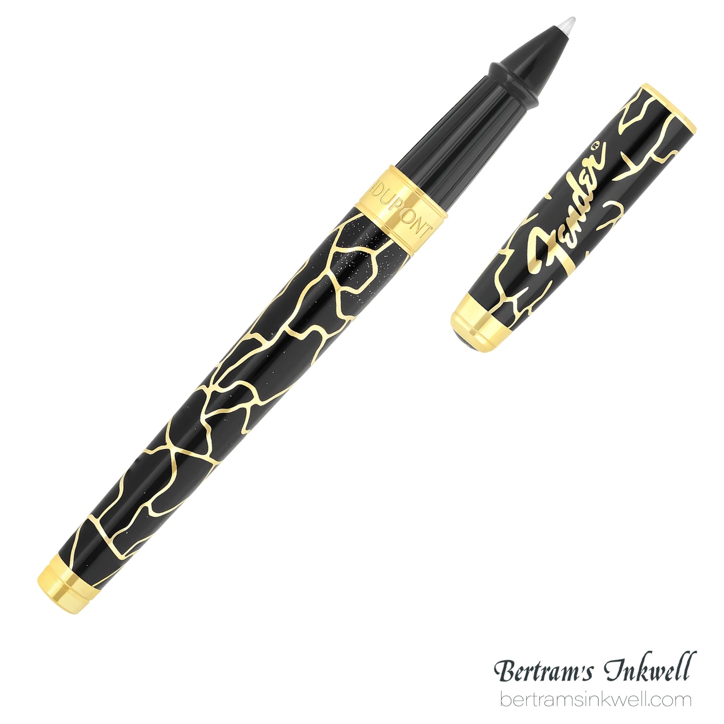 ST Dupont Line D Eternity Large Fender Black & Golden Rollerball
