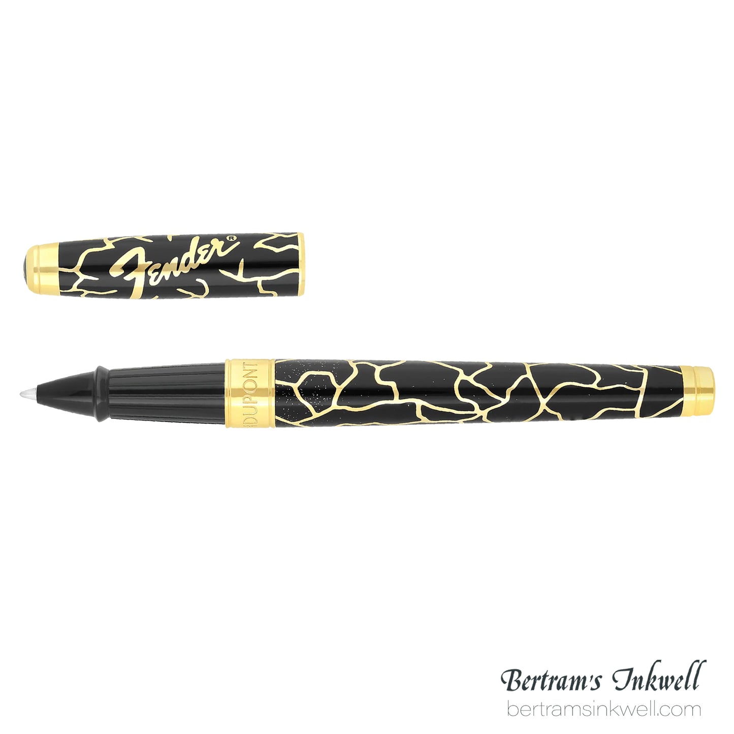 ST Dupont Line D Eternity Large Fender Black & Golden Rollerball