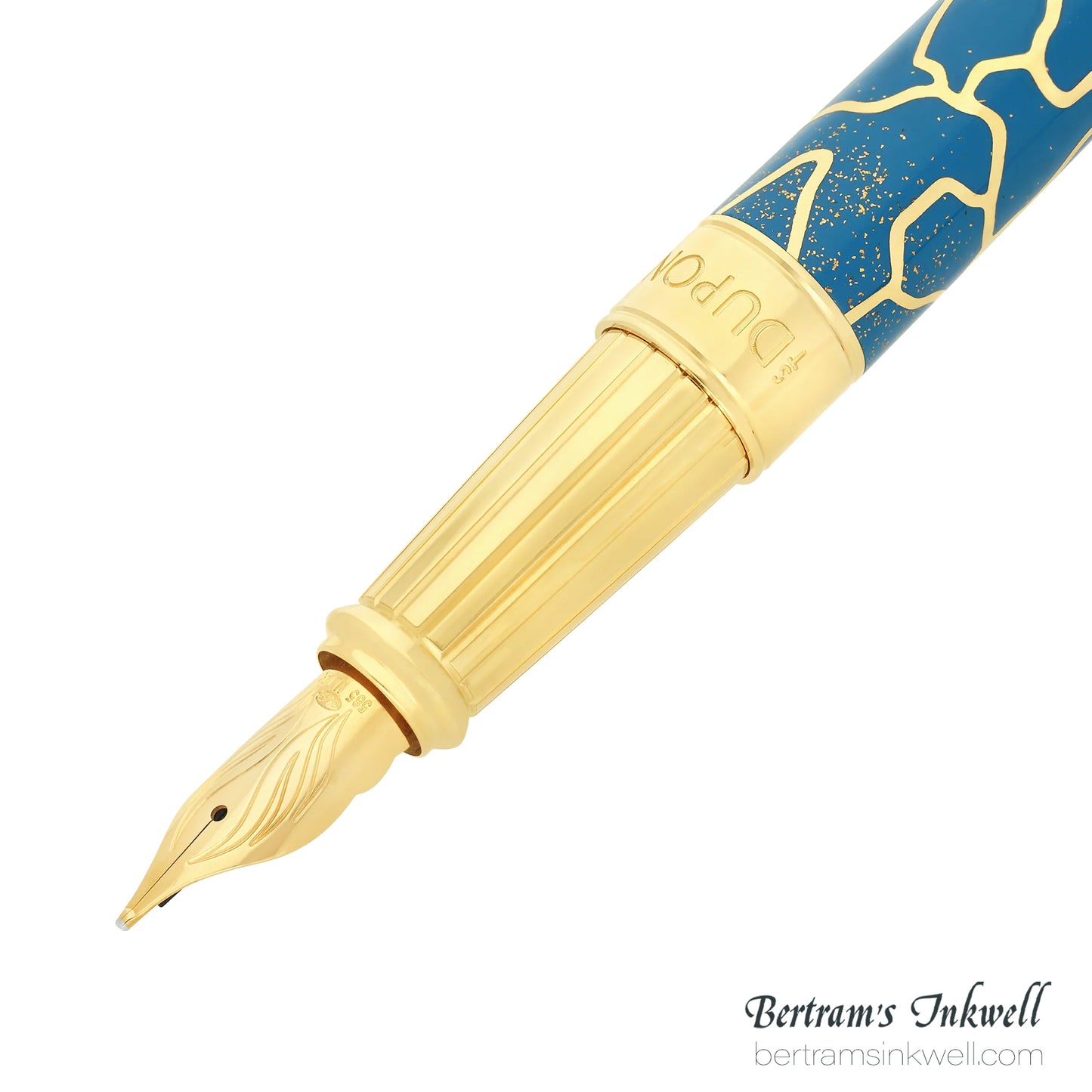 ST Dupont Line D Eternity Large Fender Blue & Golden Fountain Pen