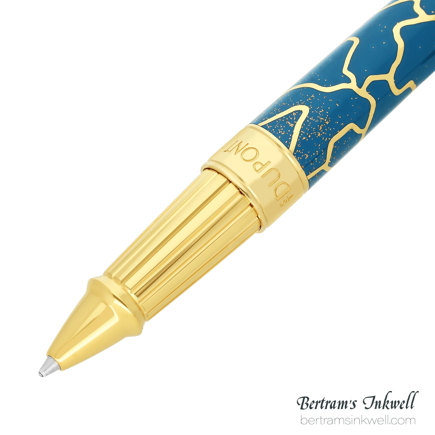 ST Dupont Line D Eternity Large Fender Blue & Golden Rollerball