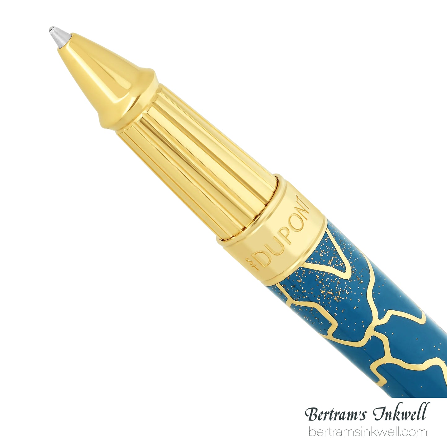 ST Dupont Line D Eternity Large Fender Blue & Golden Rollerball