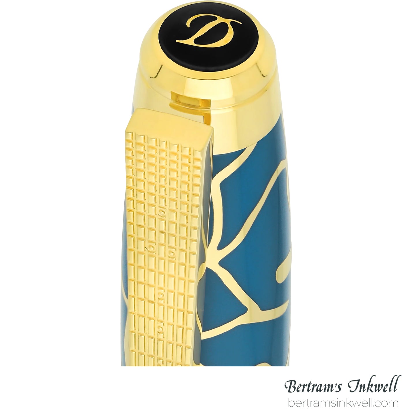 ST Dupont Line D Eternity Large Fender Blue & Golden Fountain Pen