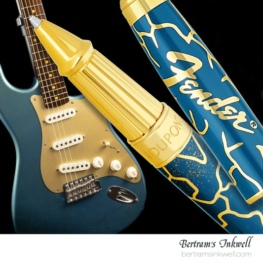 ST Dupont Line D Eternity Large Fender Blue & Golden Rollerball
